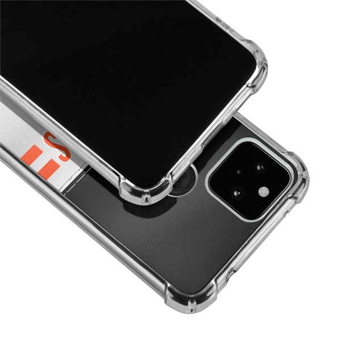 NFL Cincinnati Bengals White Striped Google Pixel 5 Clear Case